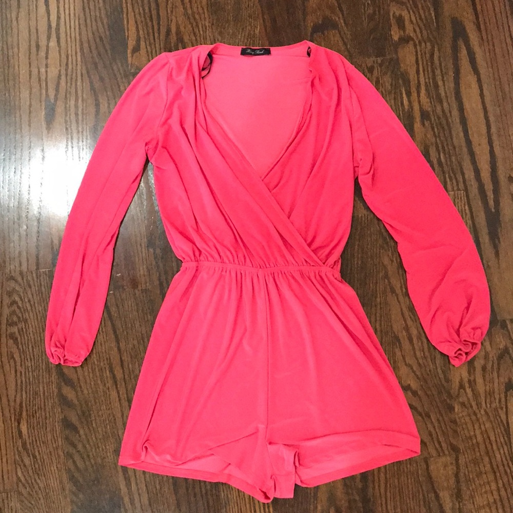 Pink Long-sleeved Romper